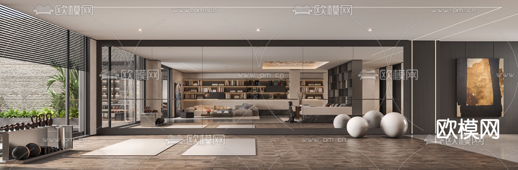 现代舞蹈室 培训机构3d模型下载