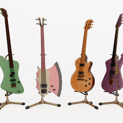  吉他乐器su模型 