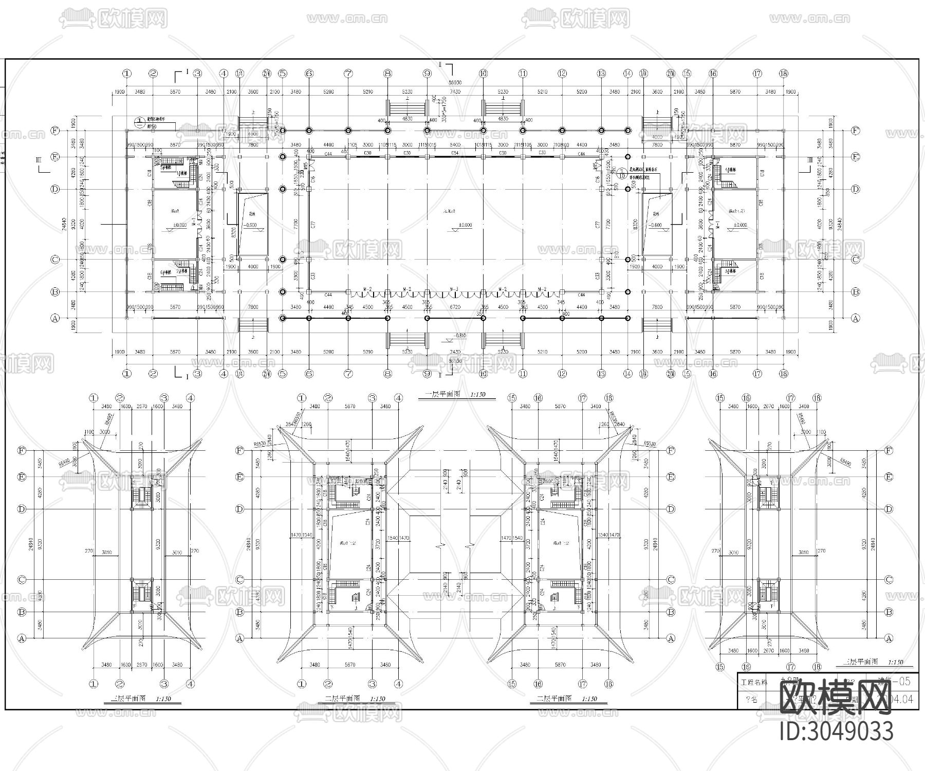 寺庙cad施工图下载（渲染图5）