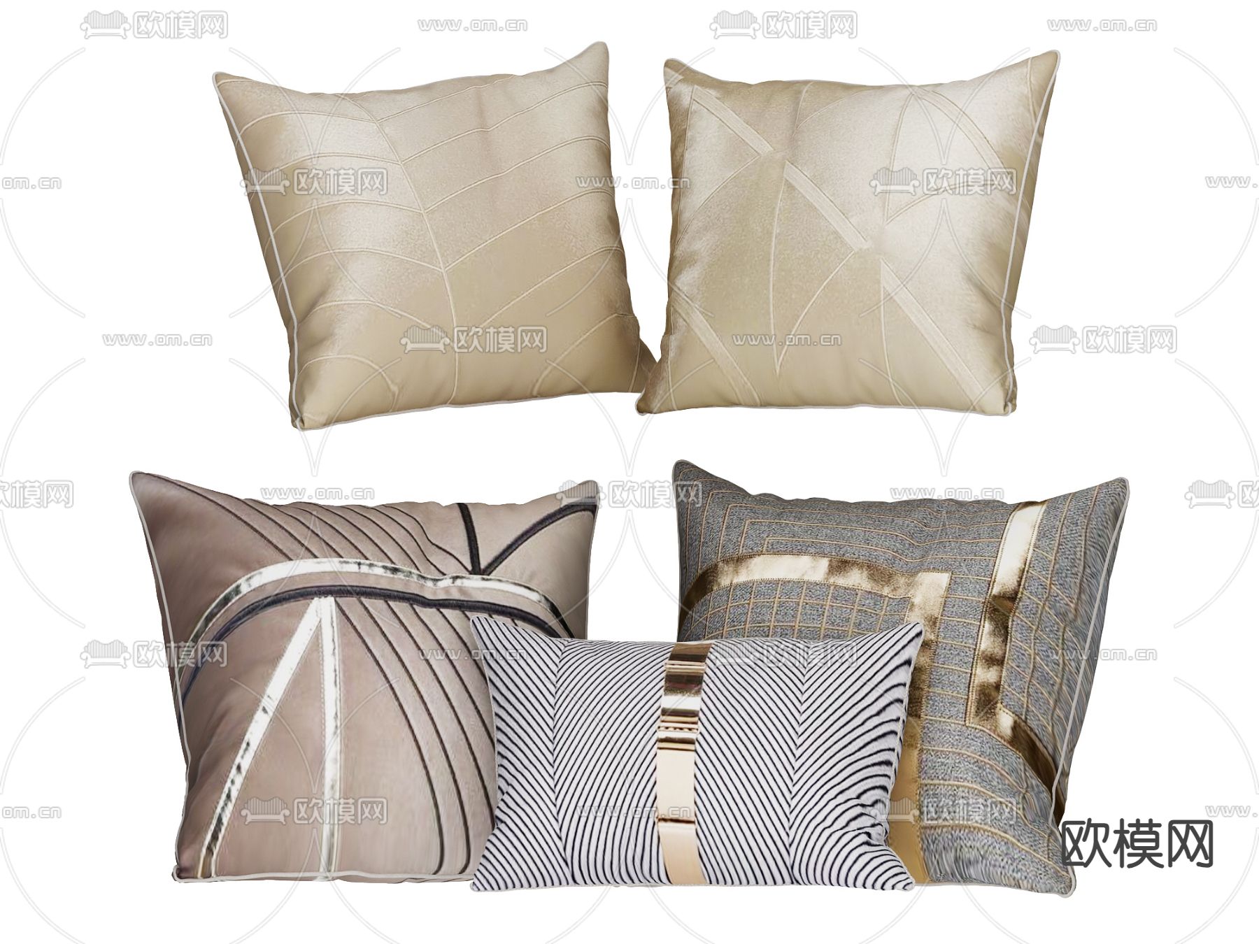 轻奢抱枕 靠枕 枕头3d模型下载