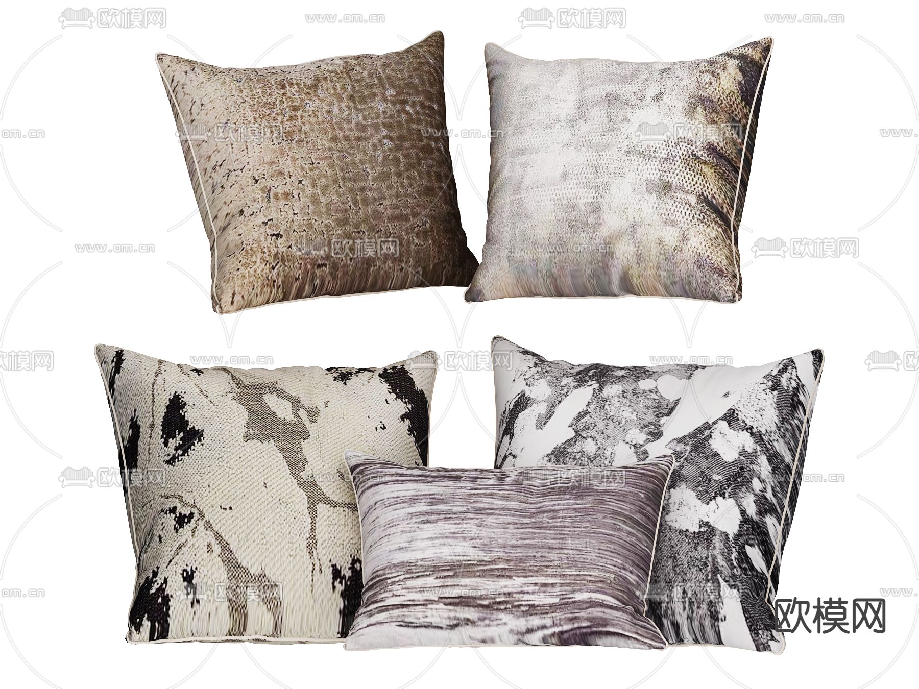 轻奢抱枕 靠枕 枕头3d模型下载