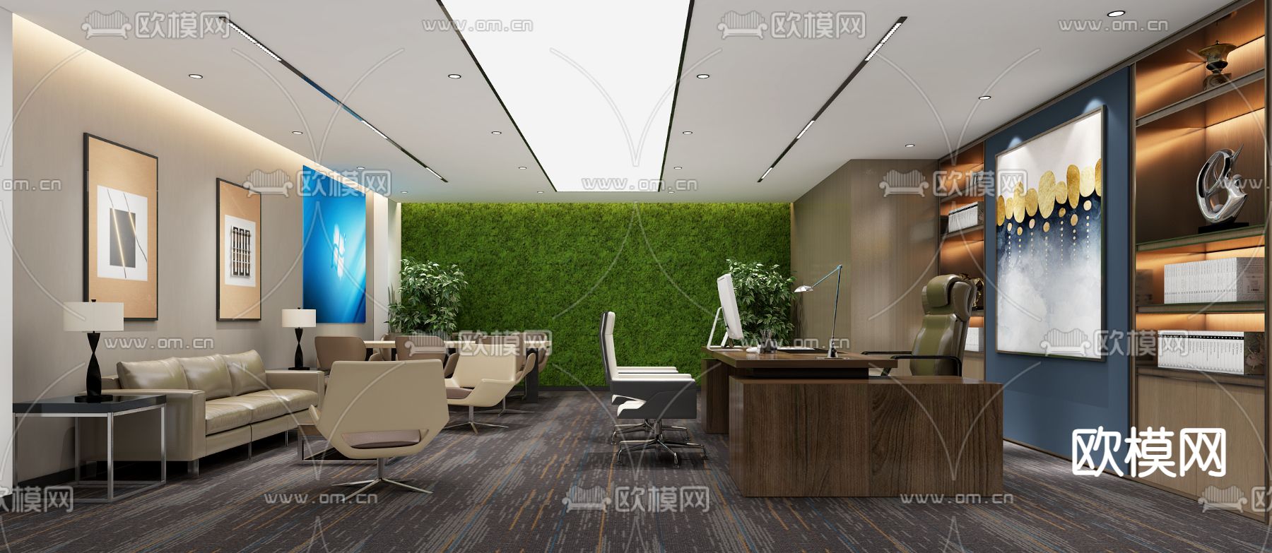 总经理室 董事长室3d模型下载
