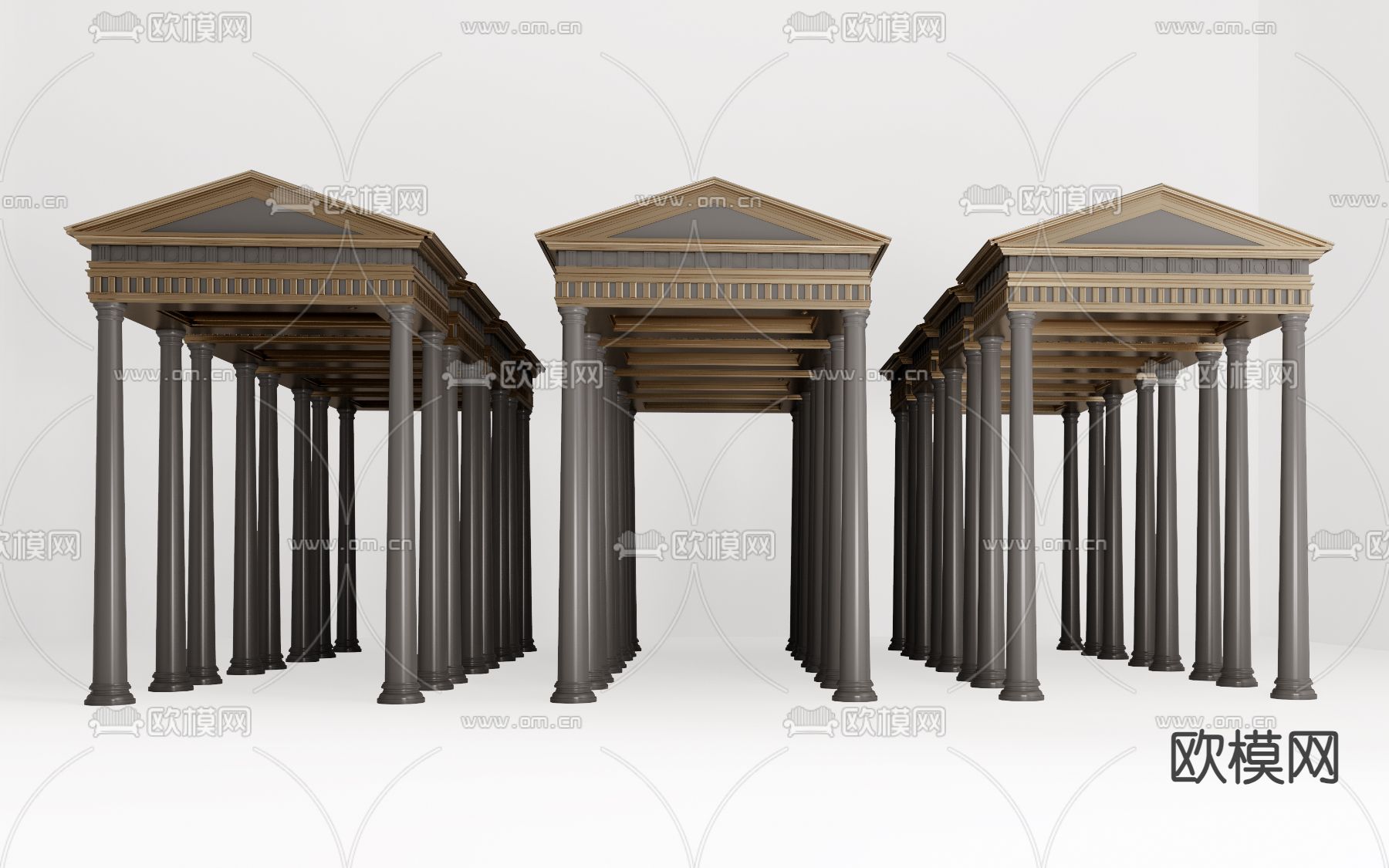 欧式门廊su模型下载（渲染图2）