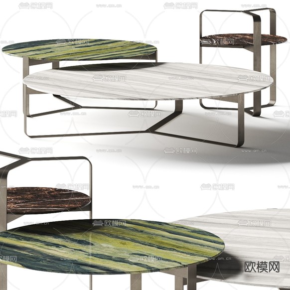 Flou Yari 组合茶几3d模型下载