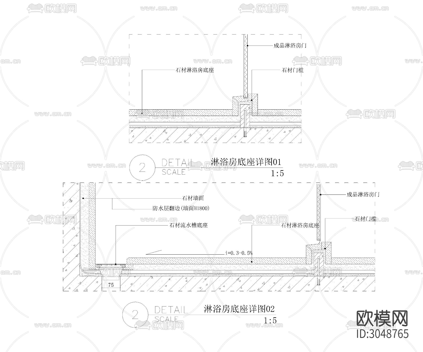 施工工艺cad大样图下载（渲染图1）