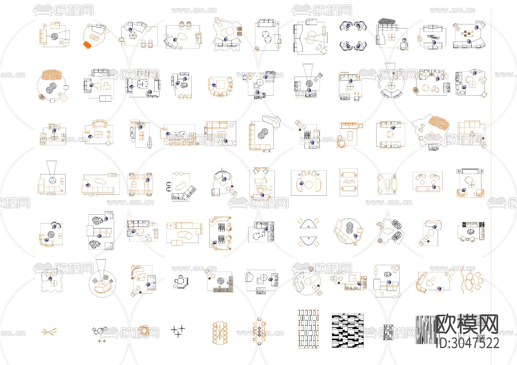 设计师精选家居cad图库下载（渲染图3）