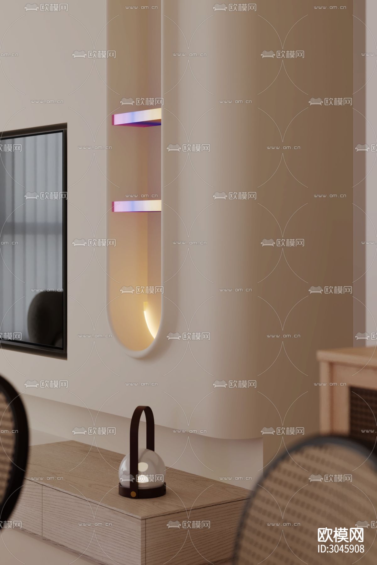 侘寂大平层效果图下载（渲染图13）