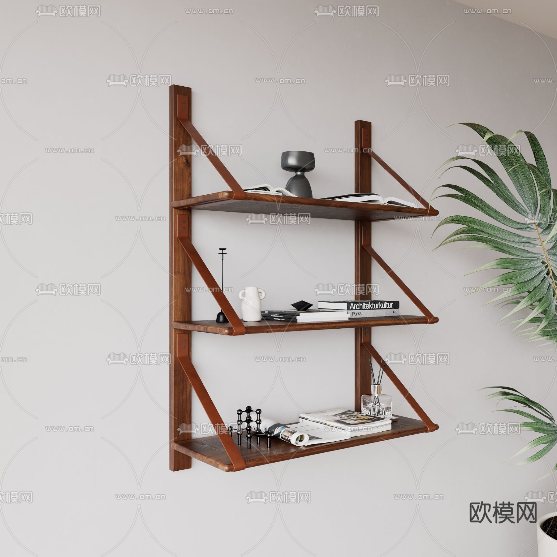 书架 杂志架 壁柜3d模型下载