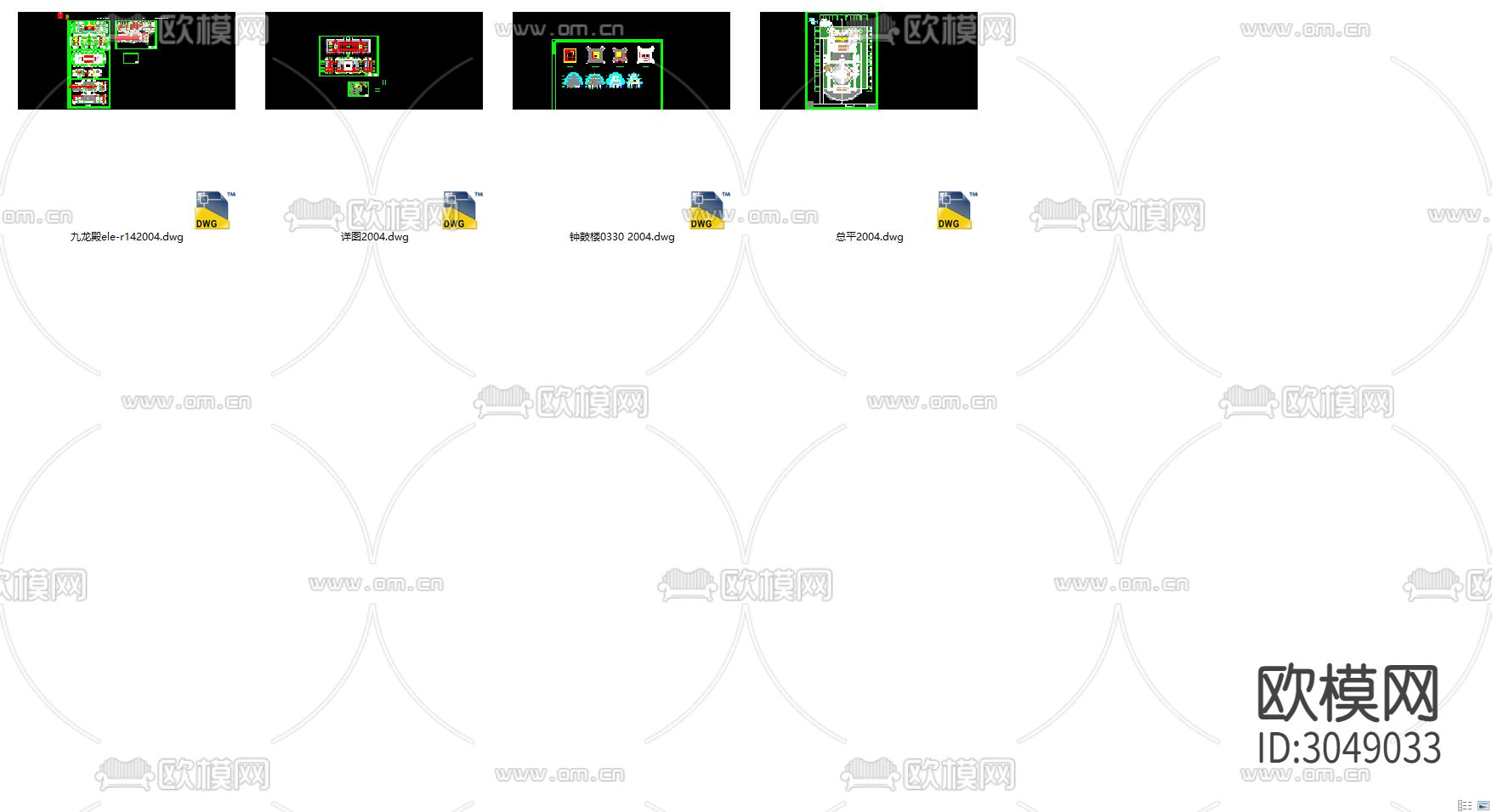 寺庙cad施工图下载（渲染图2）
