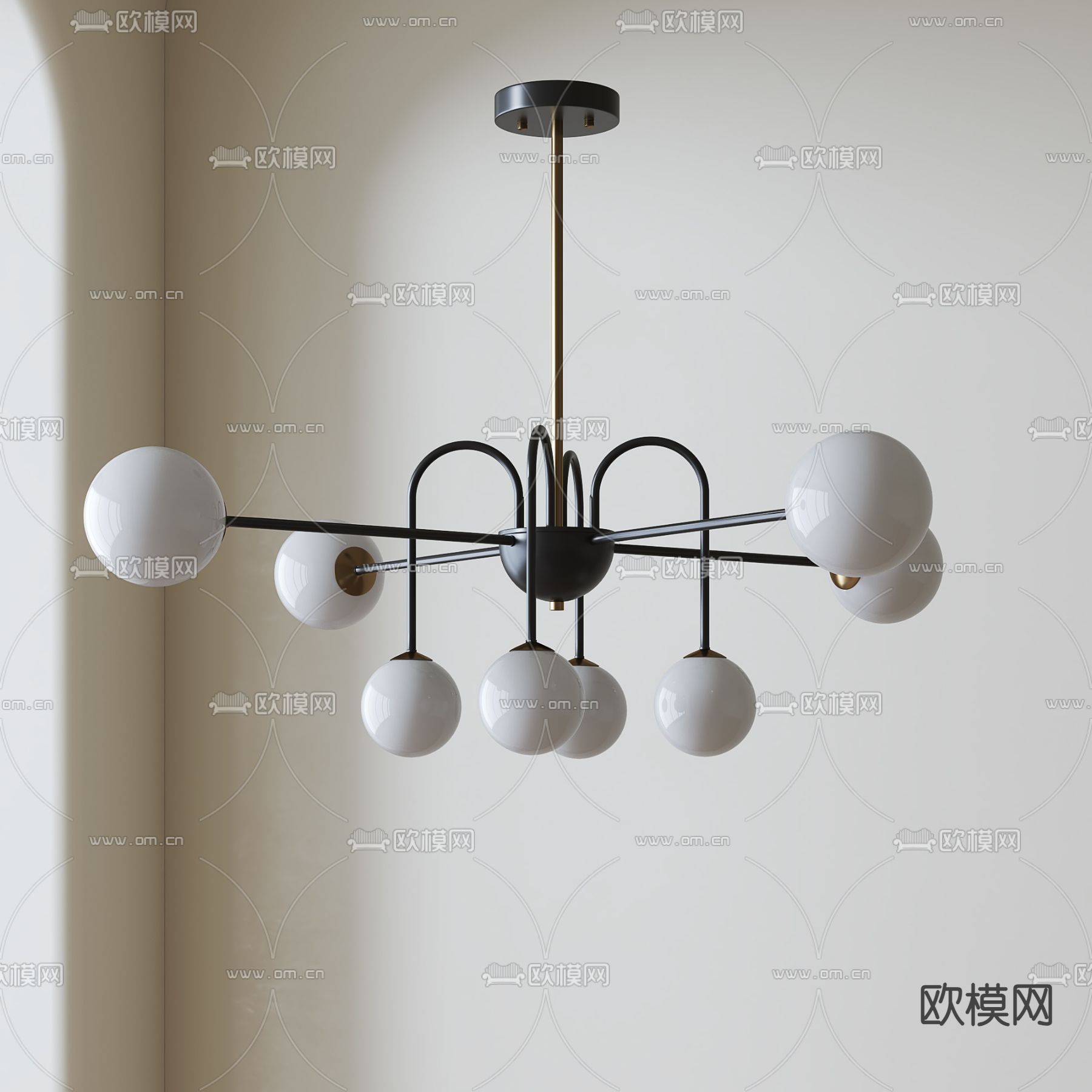 北欧吊灯 法式吊灯3d模型下载