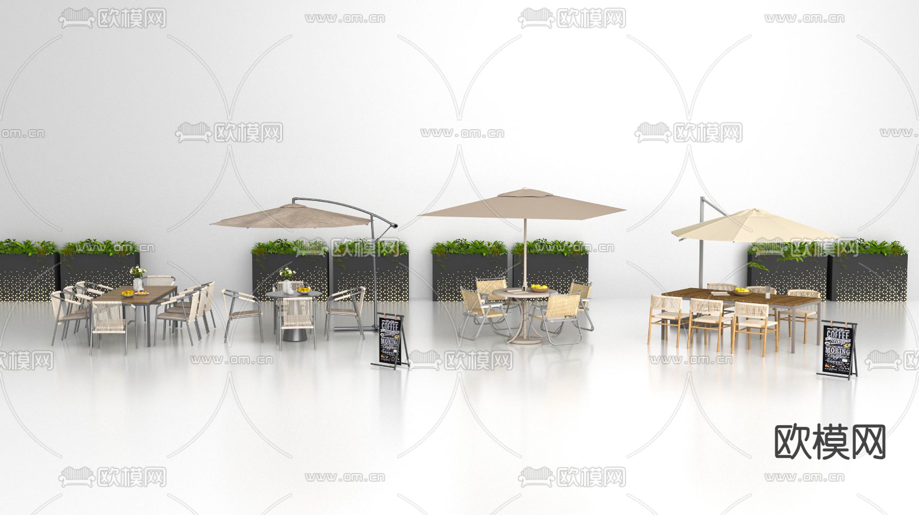 户外桌椅 露营桌椅 商业外摆3d模型下载