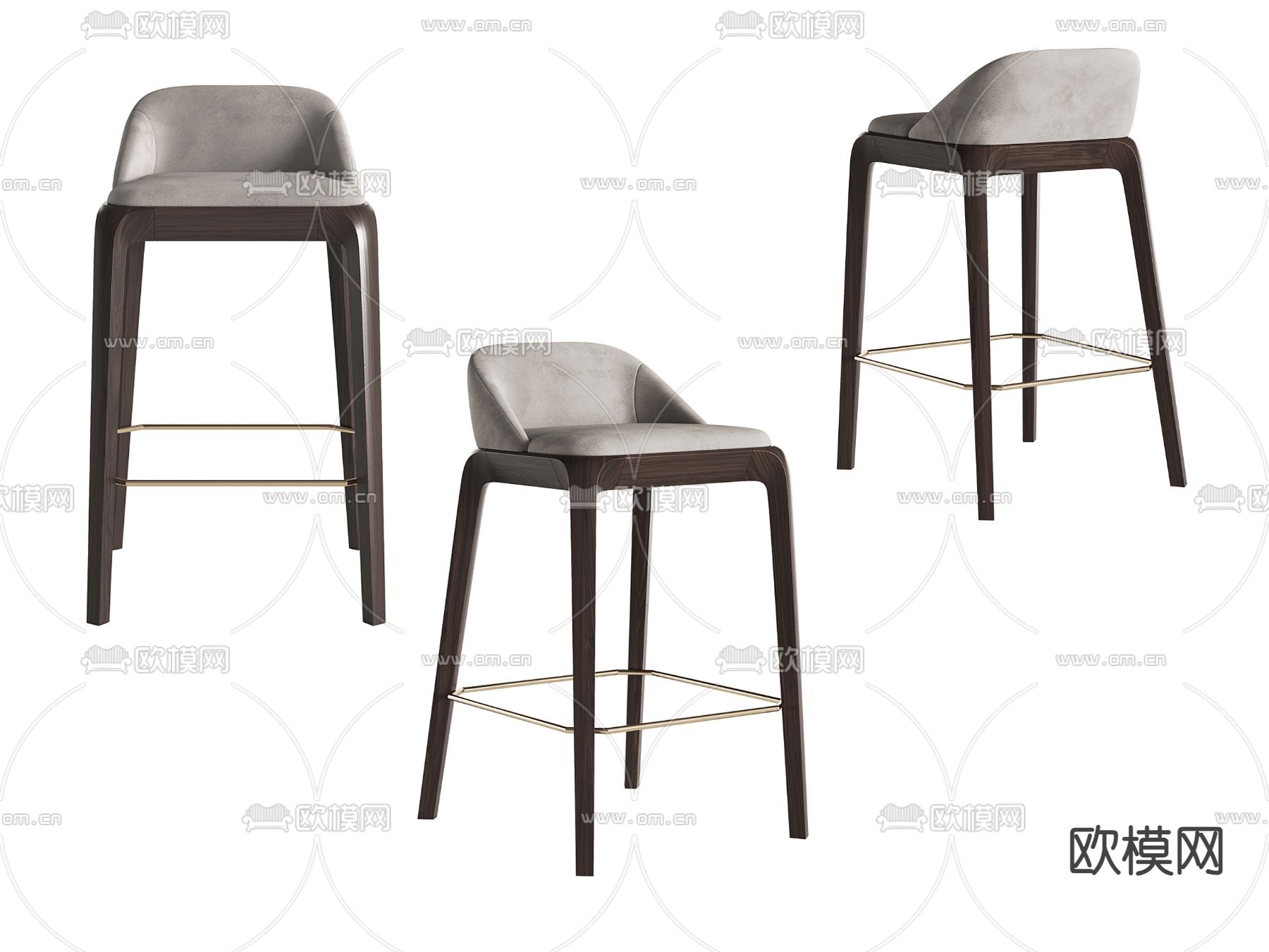 现代吧椅 吧凳 高脚凳3d模型下载