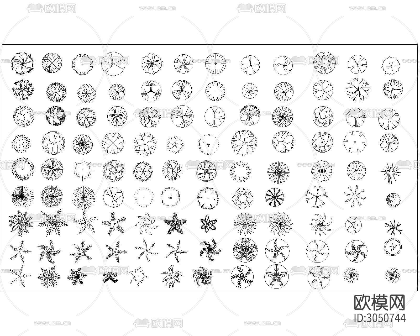绿植cad图库下载（渲染图6）