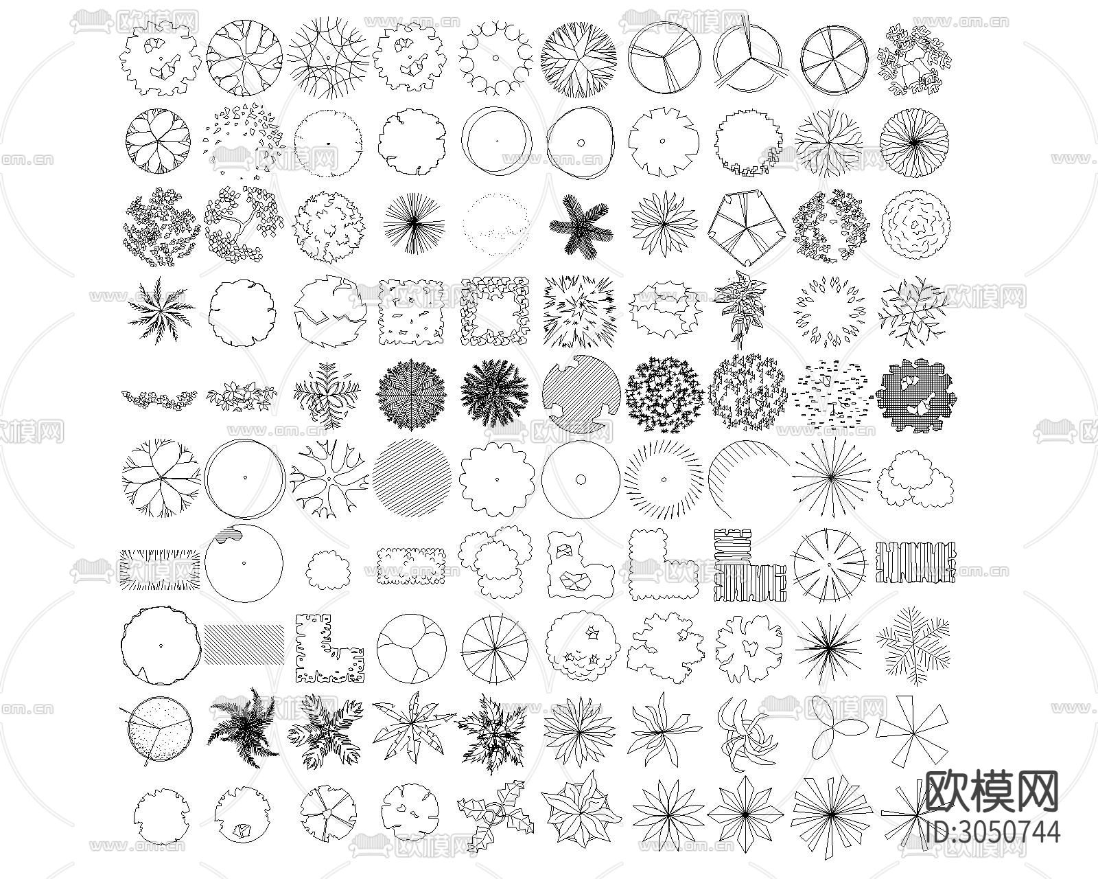 绿植cad图库下载（渲染图1）