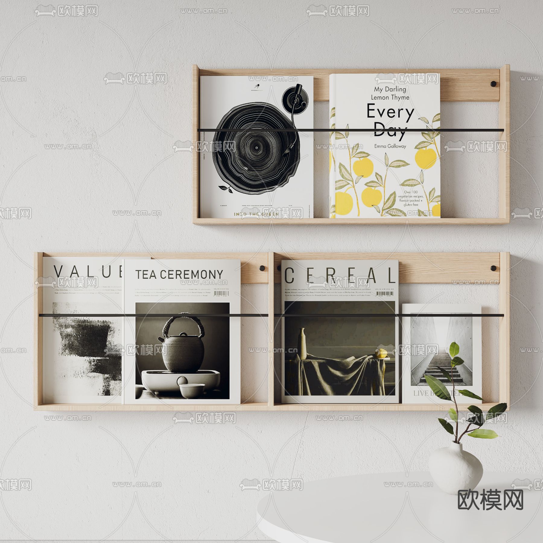 壁柜 书架 杂志架3d模型下载