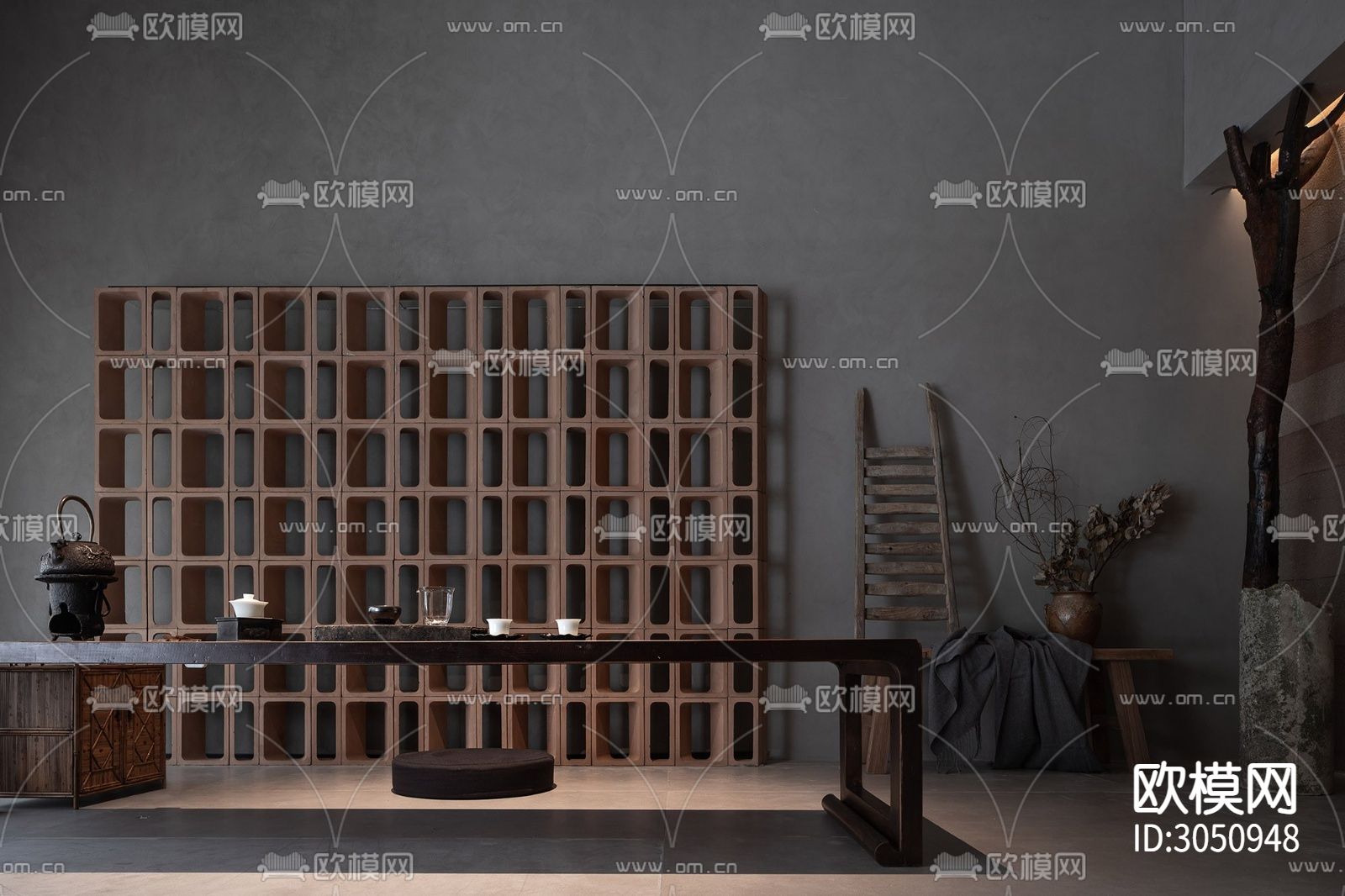 侘寂茶馆效果图下载（渲染图9）