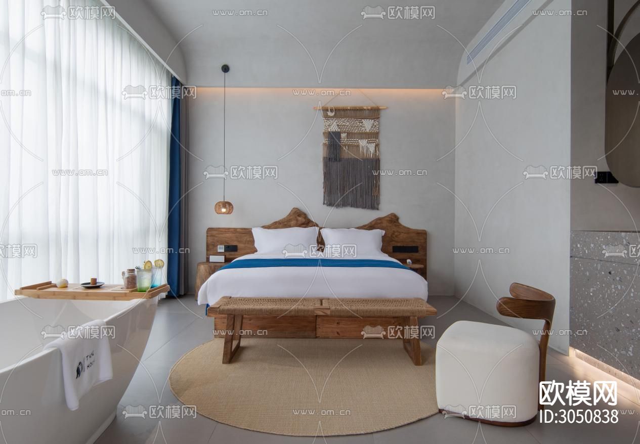 侘寂酒店民宿效果图效果图下载（渲染图3）