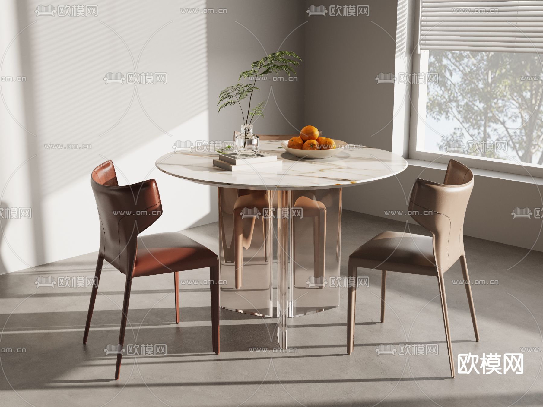 休闲桌椅 洽谈桌椅3d模型下载