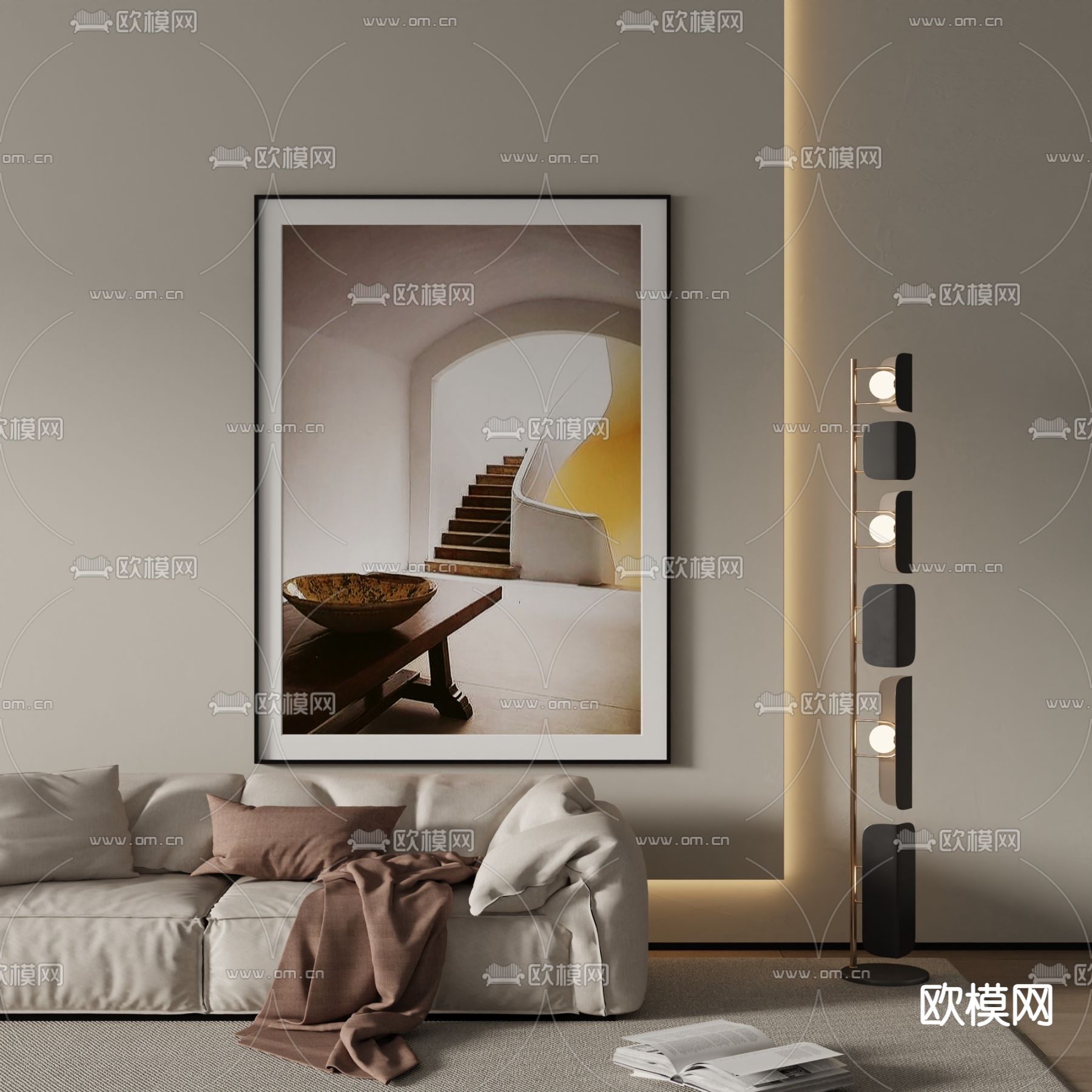 装饰画 建筑画 抽象画3d模型下载