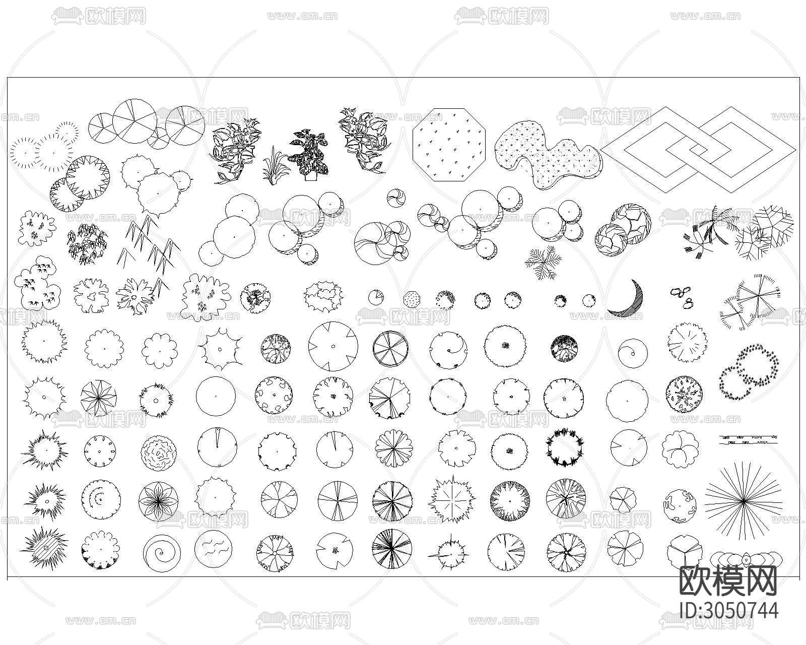 绿植cad图库下载（渲染图5）