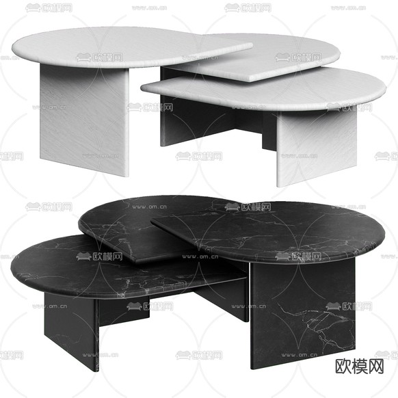 子母茶几3d模型下载