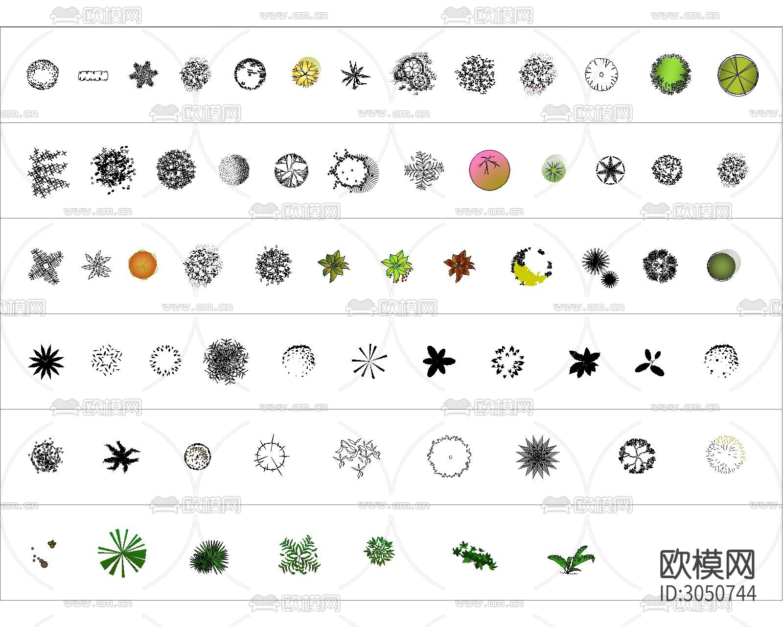 绿植cad图库下载（渲染图4）