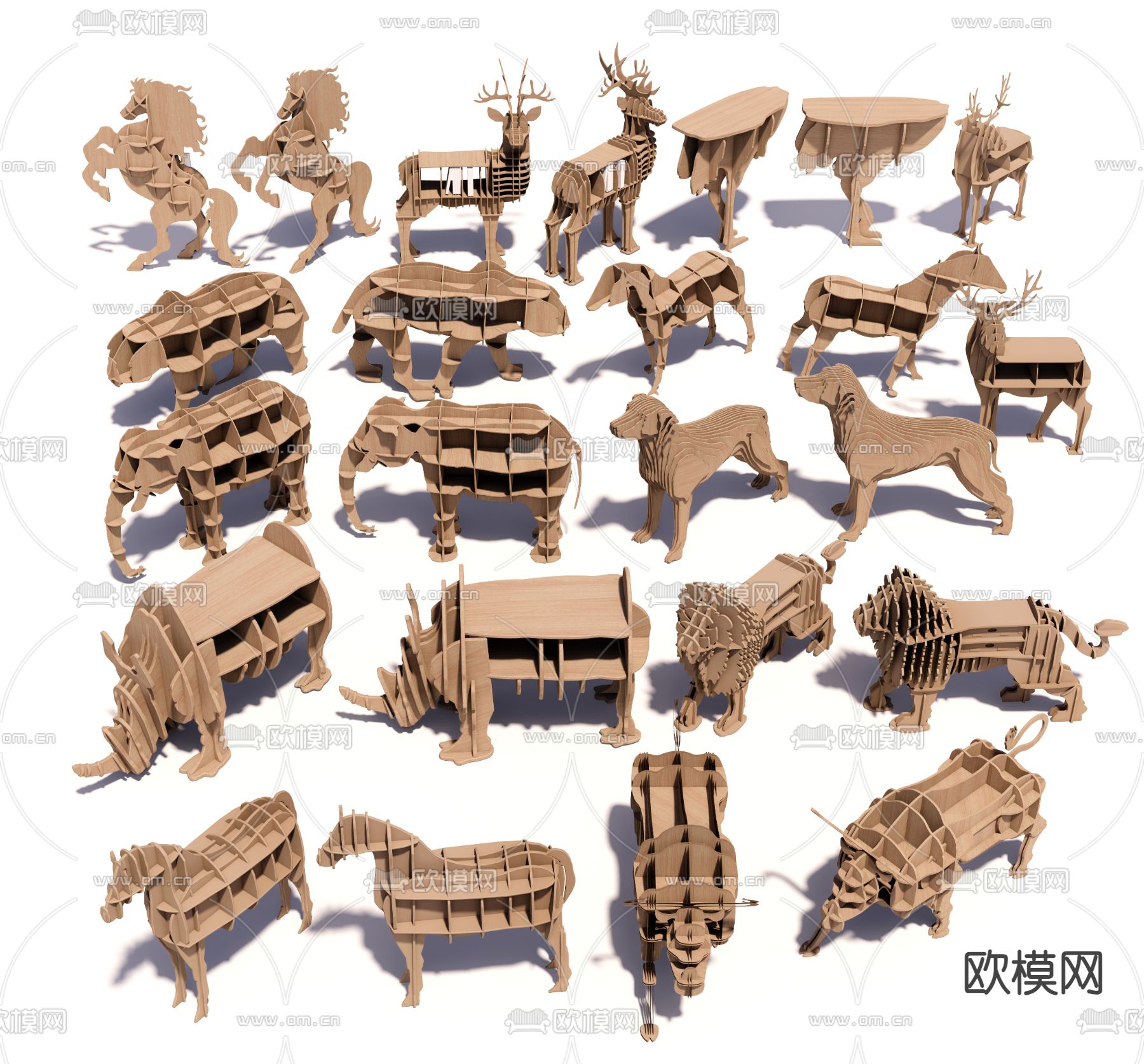 图书馆书架 儿童书架su模型下载（渲染图2）