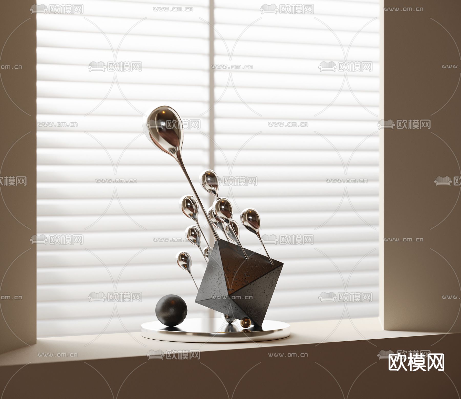 抽象雕塑 艺术摆件3d模型下载