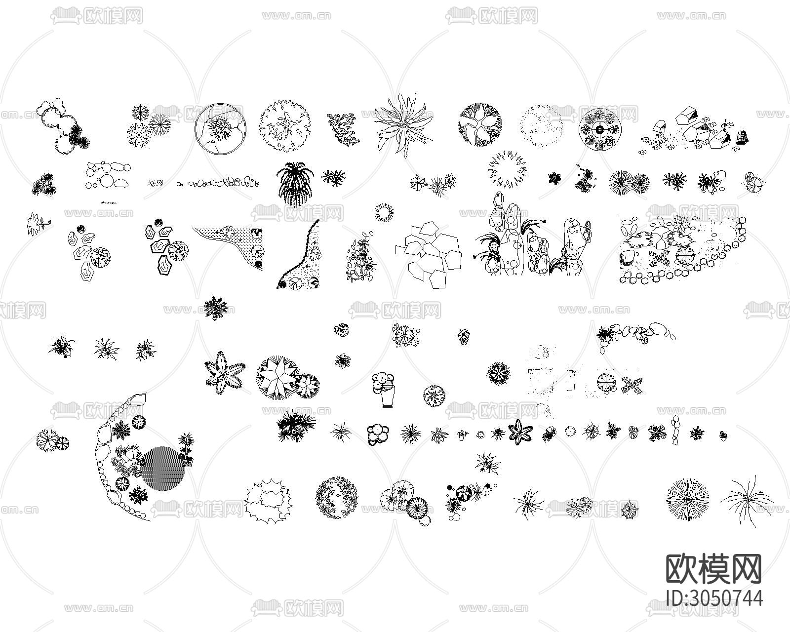 绿植cad图库下载（渲染图2）