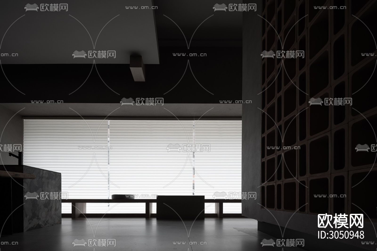 侘寂茶馆效果图下载（渲染图3）