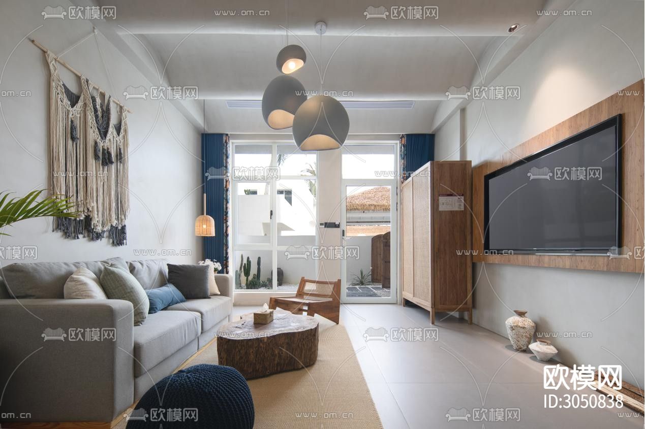 侘寂酒店民宿效果图效果图下载（渲染图1）