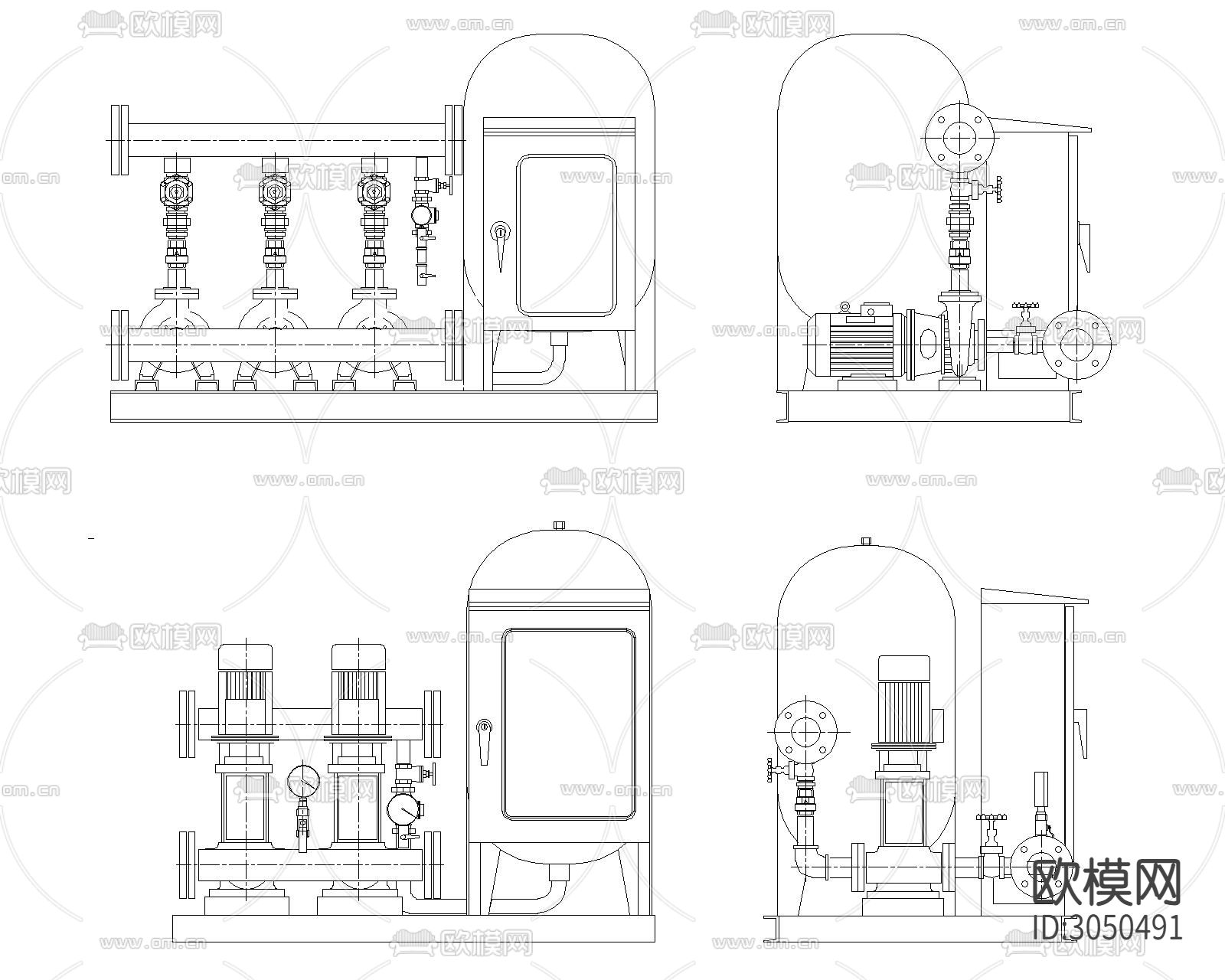 水利系统设备cad图库下载（渲染图5）