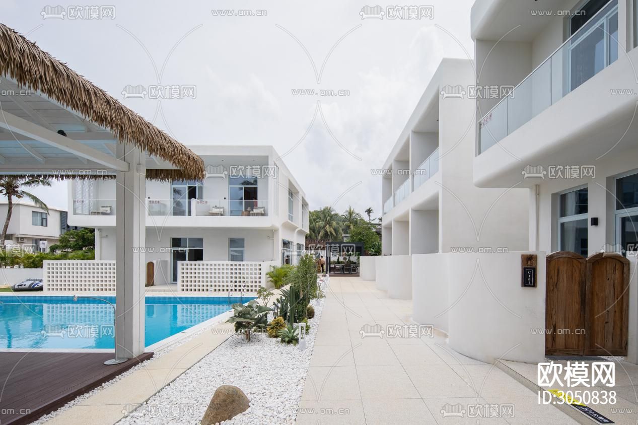 侘寂酒店民宿效果图效果图下载（渲染图2）