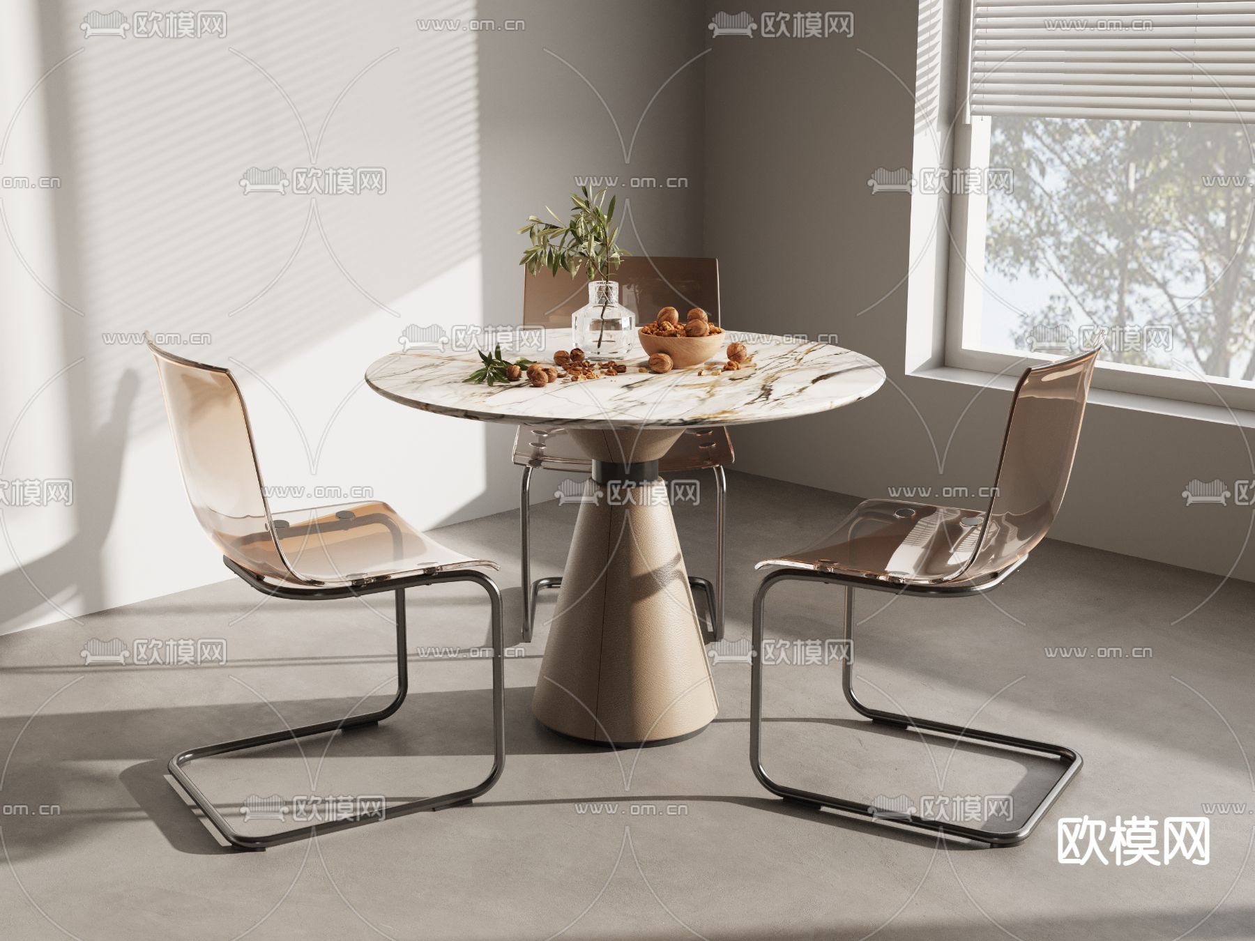 休闲桌椅 洽谈桌椅3d模型下载