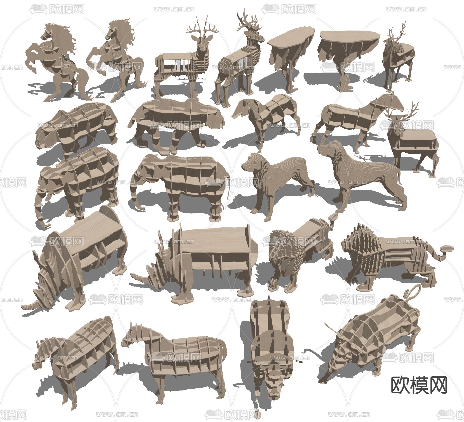 图书馆书架 儿童书架su模型下载（渲染图1）