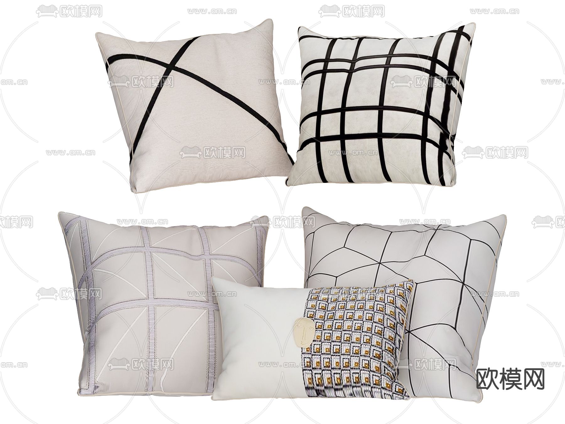 抱枕 靠枕 枕头3d模型下载