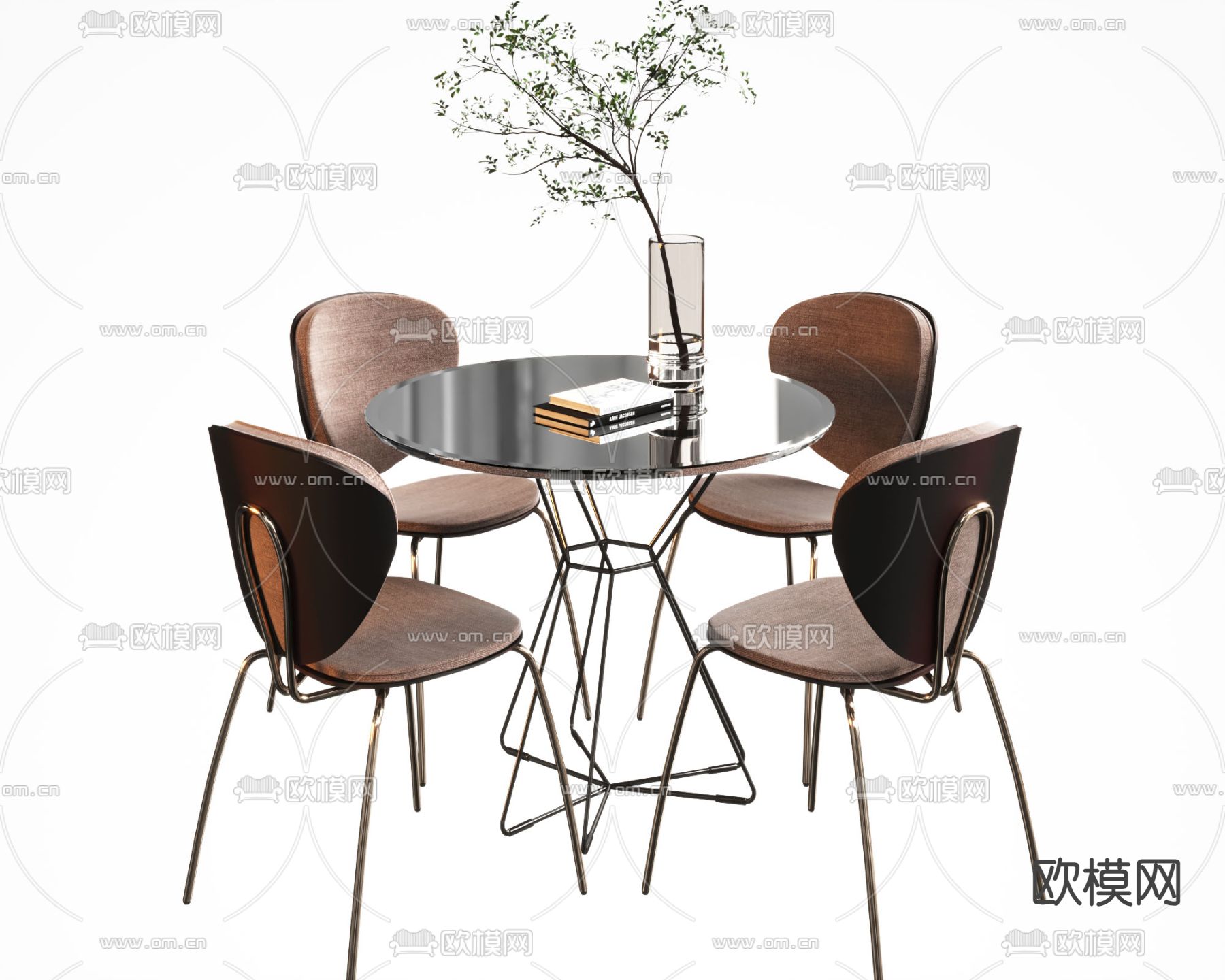 休闲桌椅 洽谈桌椅3d模型下载