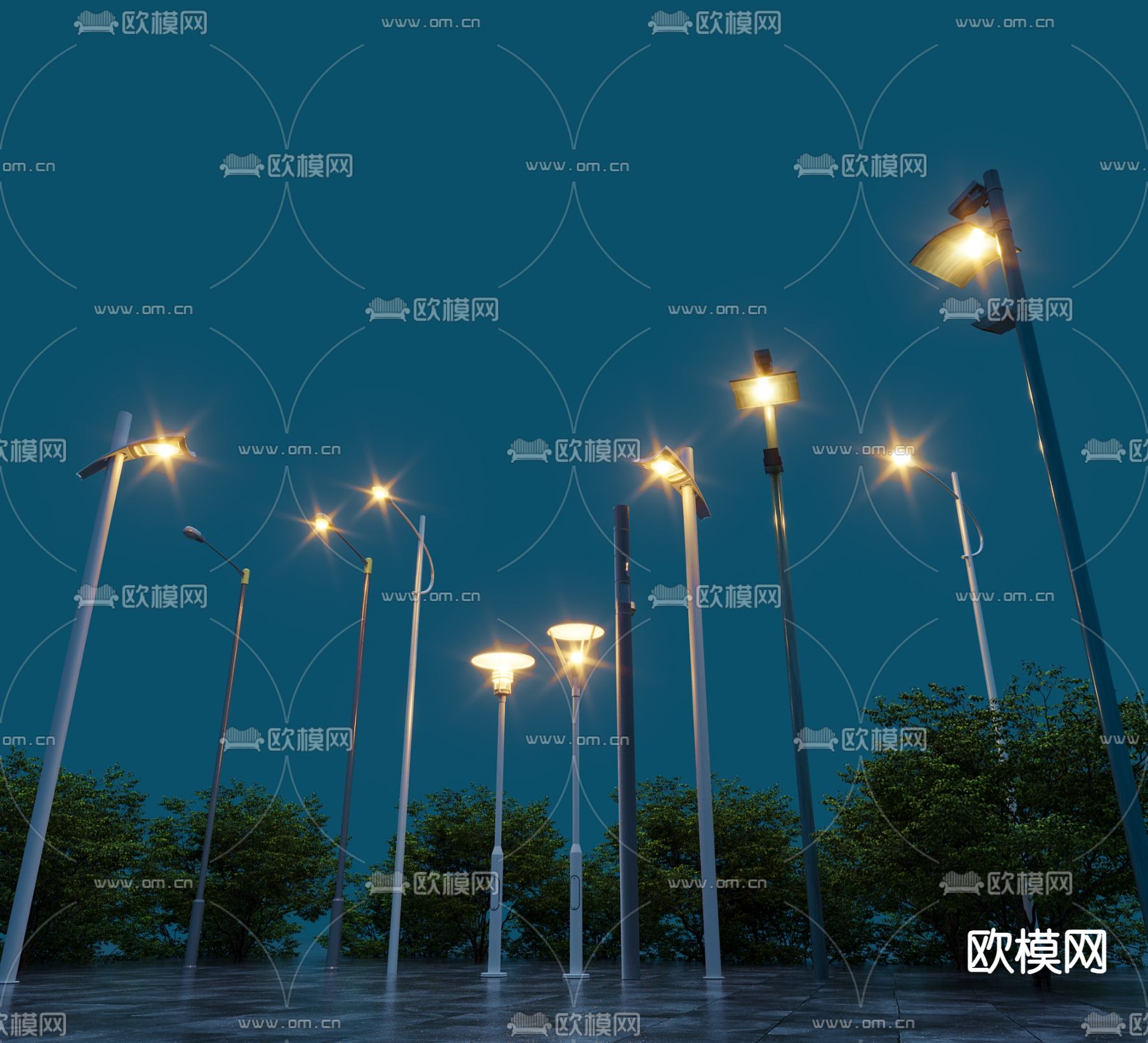 户外灯 路灯 景观灯3d模型下载