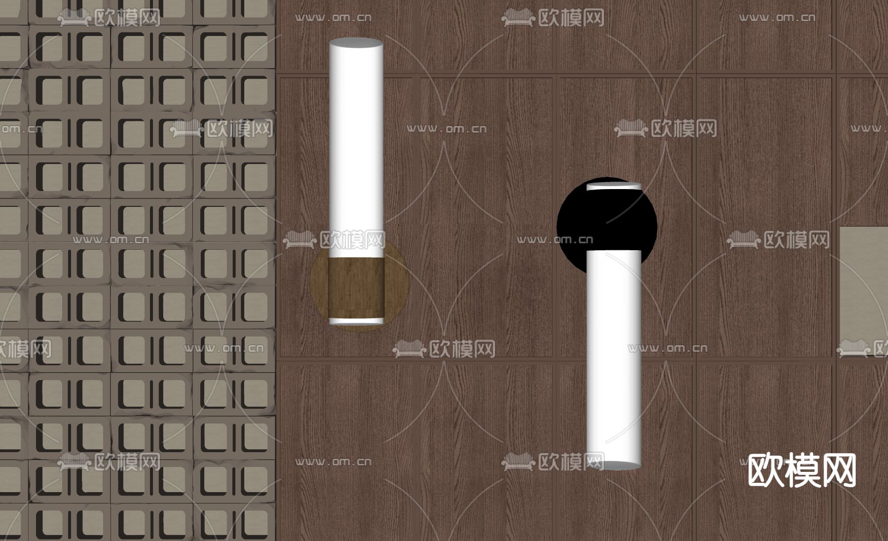 简欧壁灯su模型下载（渲染图1）