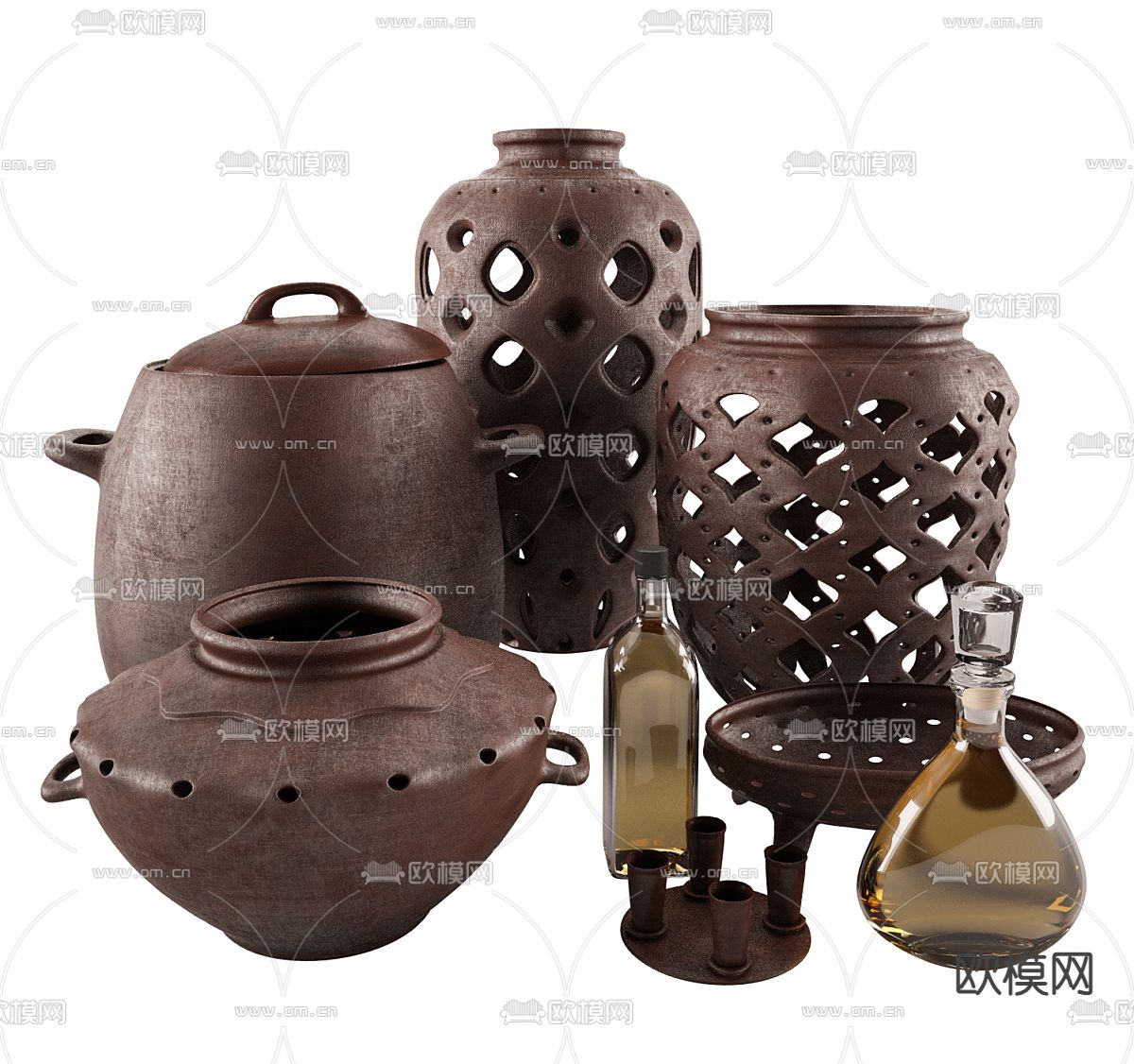 陶瓷 陶罐 花瓶 罐子3d模型下载