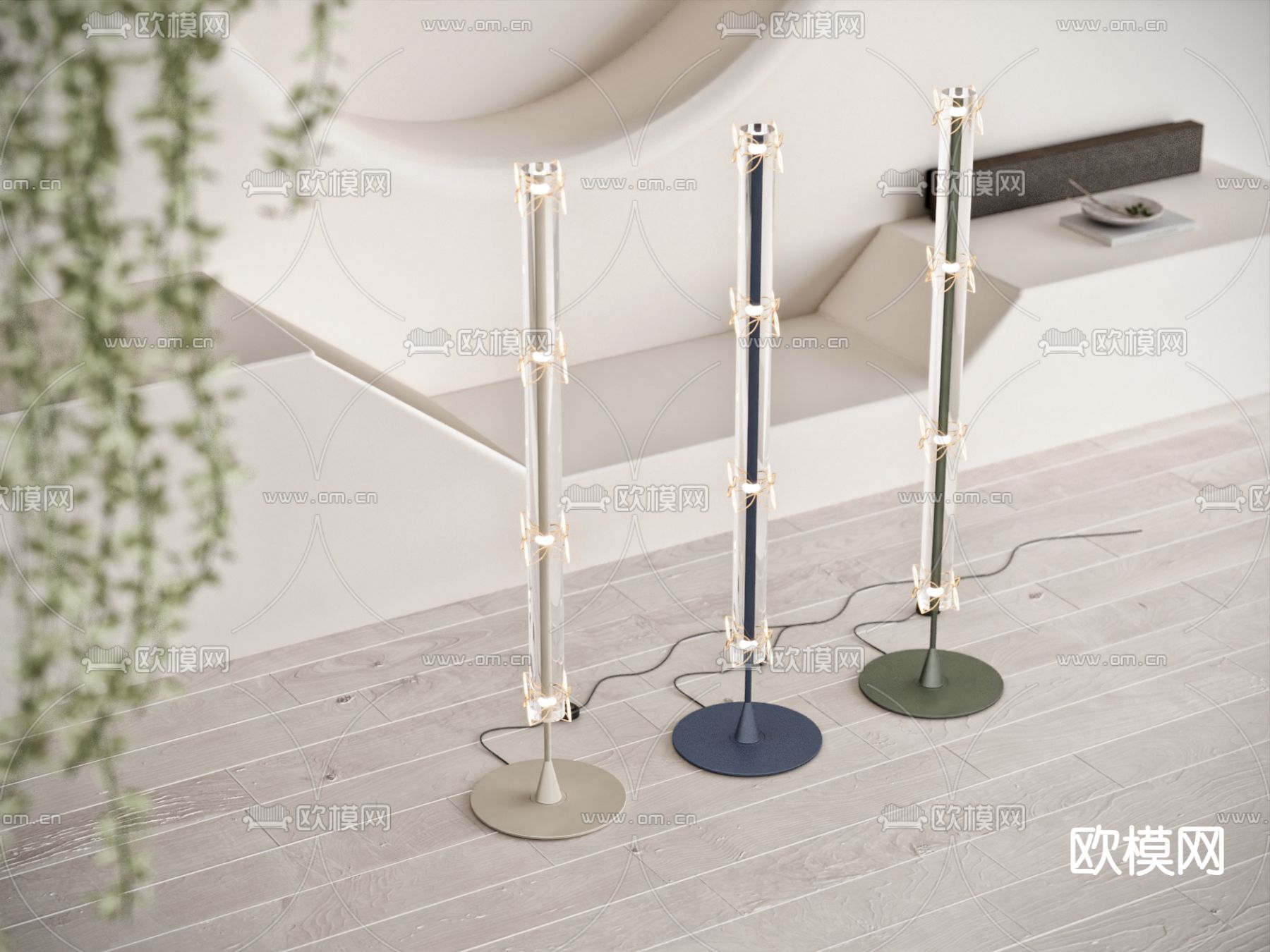 轻奢落地灯3d模型下载