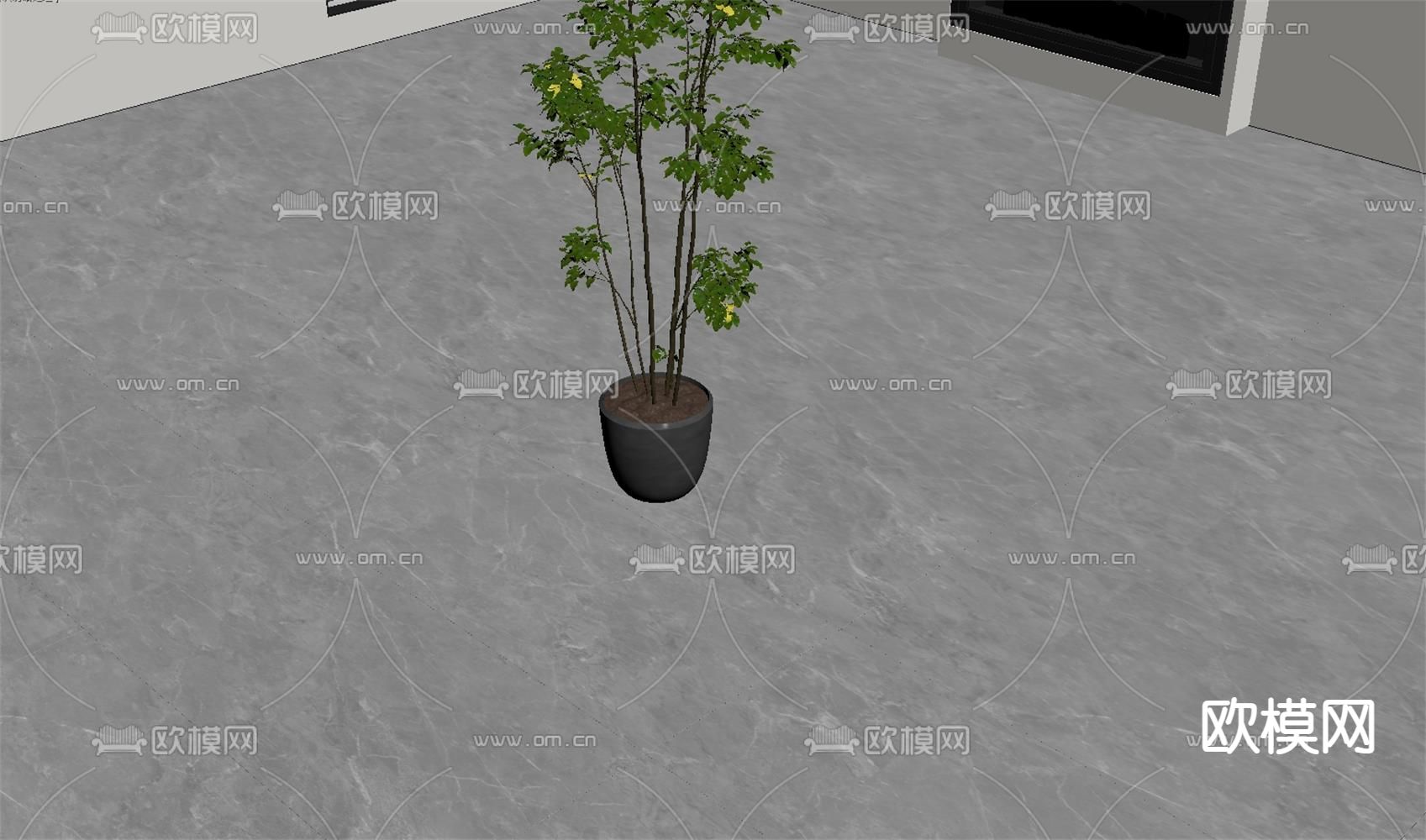 浅灰色地砖 大理石地面su模型下载（渲染图1）