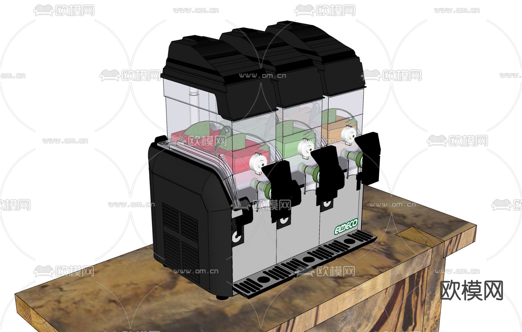 食物饮料 饮料机su模型下载（渲染图1）
