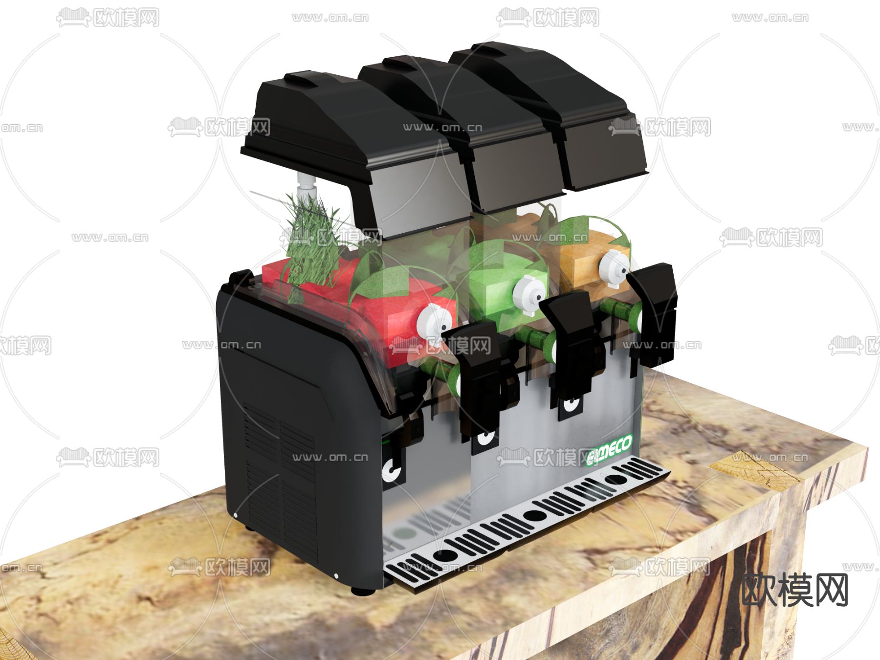 食物饮料 饮料机su模型下载（渲染图2）