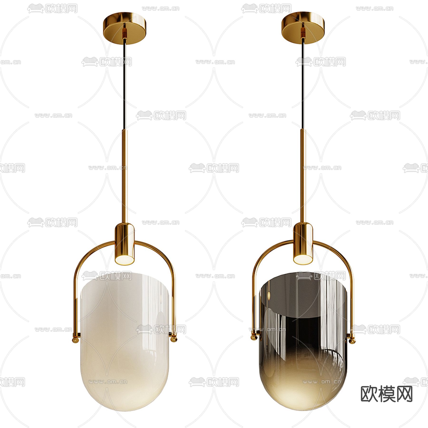 意大利 Poliform 轻奢小吊灯3d模型下载（渲染图2）