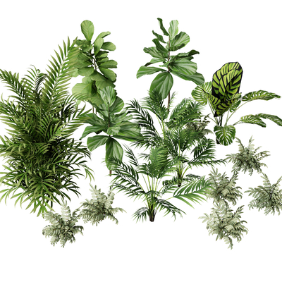  芭蕉叶 稻草 草垛su模型 