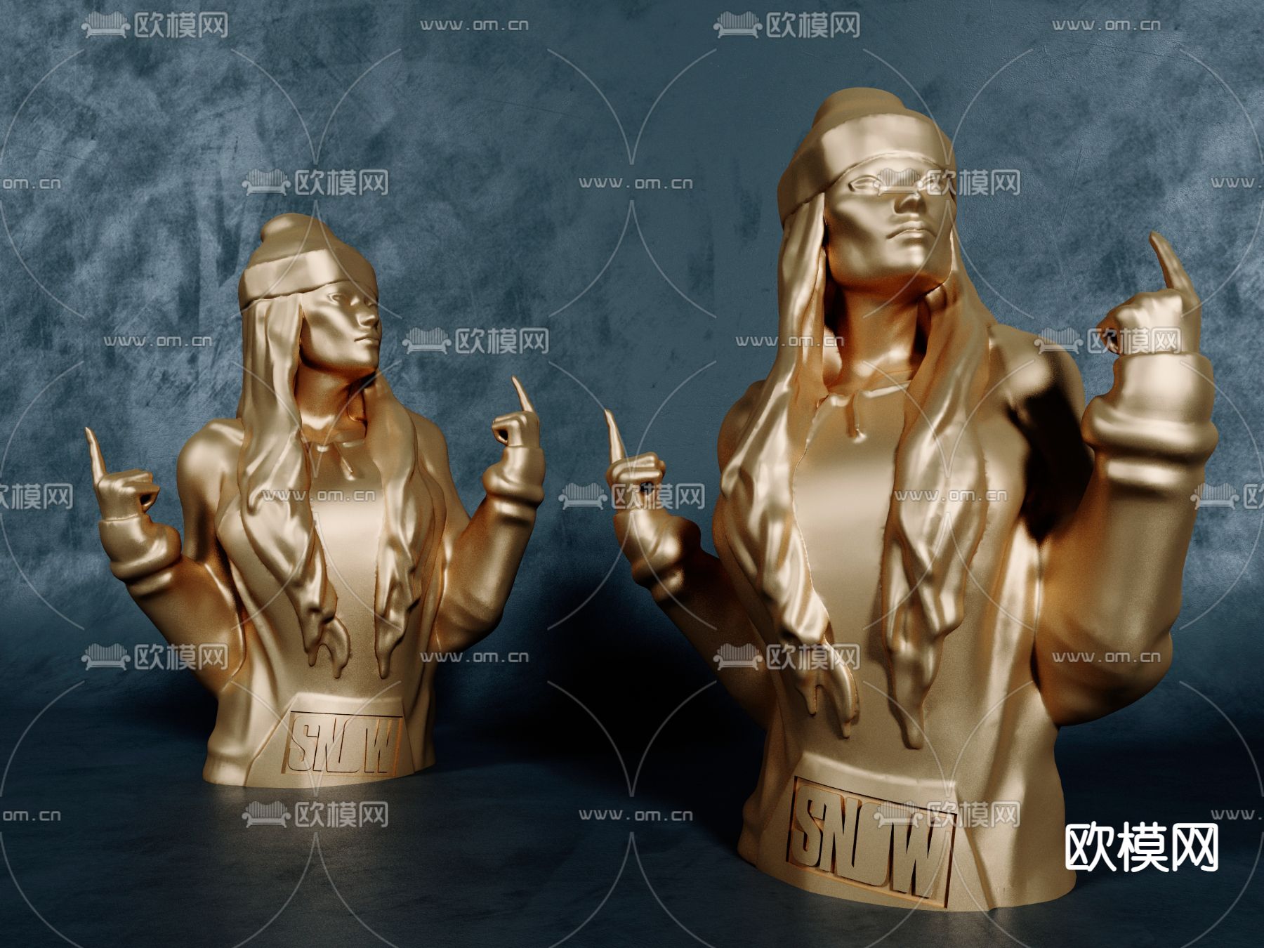 人物雕塑 艺术摆件3d模型下载