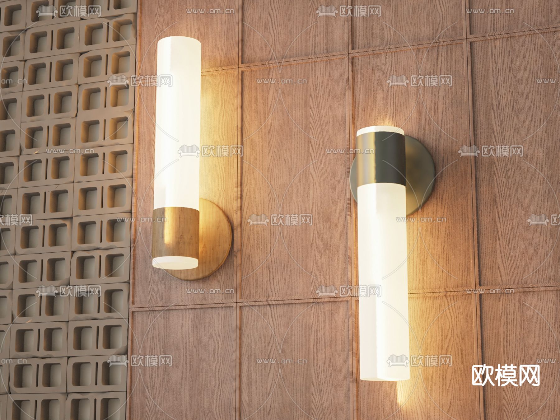 简欧壁灯su模型下载（渲染图2）