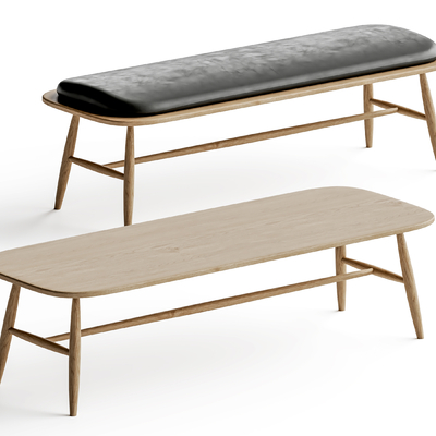  现代长凳 沙发凳 床尾凳su模型 