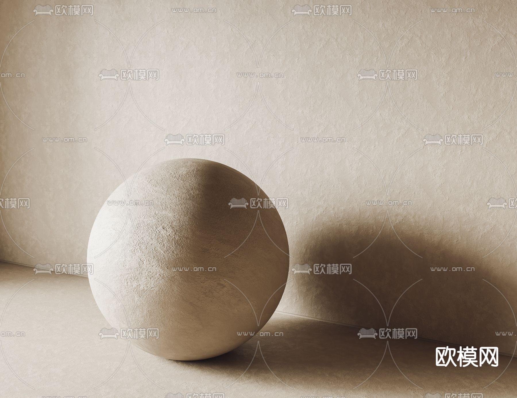 肌理漆 微水泥 墙面3d模型下载